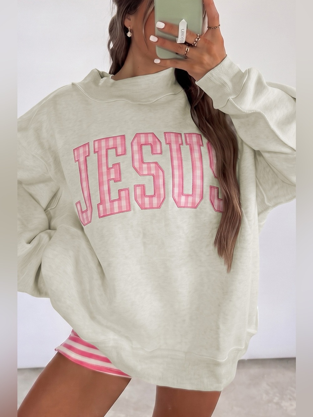 JESUS Crew Neck Sweatshirt